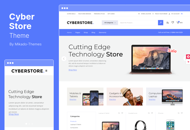 CyberStore Theme - простая тема интернет-магазина WooCommerce