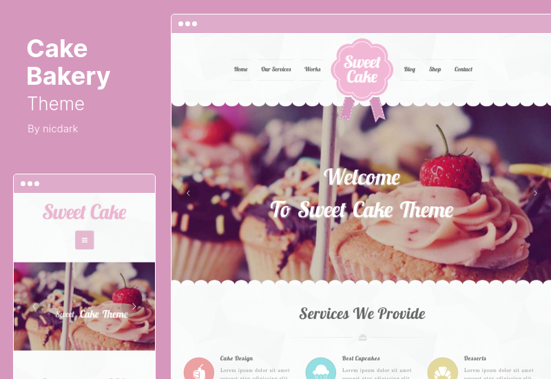 Cake Bakery Theme — тема WordPress для тортов, хлебобулочных и кондитерских изделий