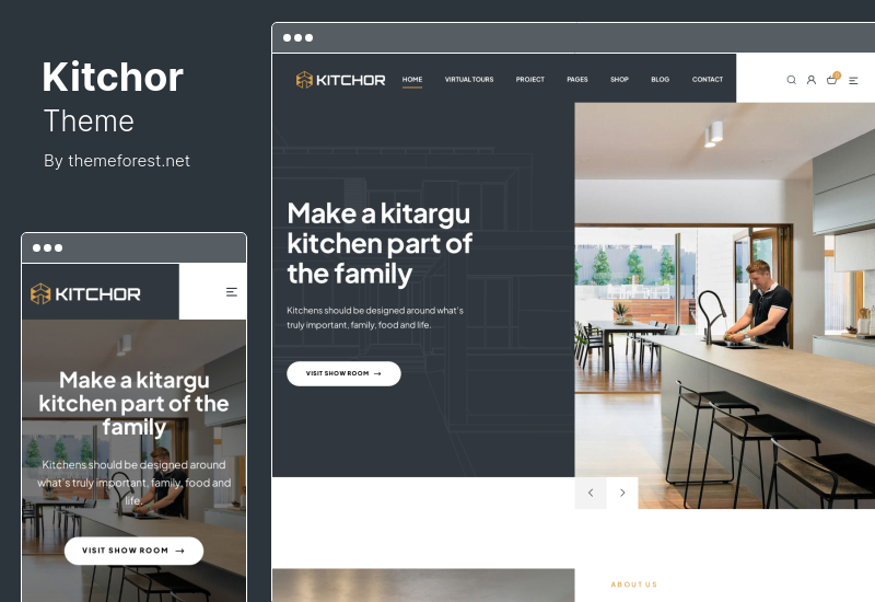 Kitchor Theme - тема WordPress для дизайна интерьера