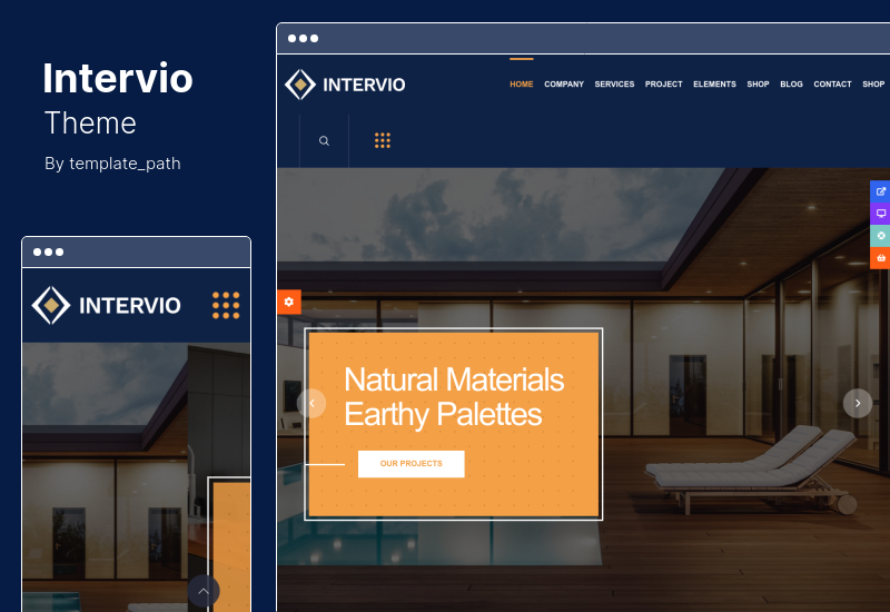 Intervio Theme - Тема WordPress для интерьера и архитектуры