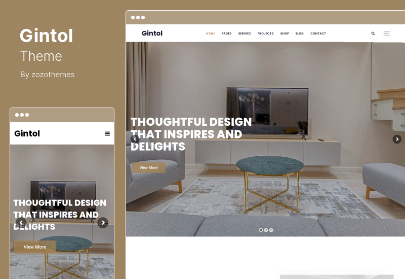 Gintol Theme - Тема WordPress для интерьера и архитектуры