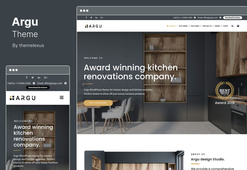 Argu Theme - тема WordPress для дизайна интерьера