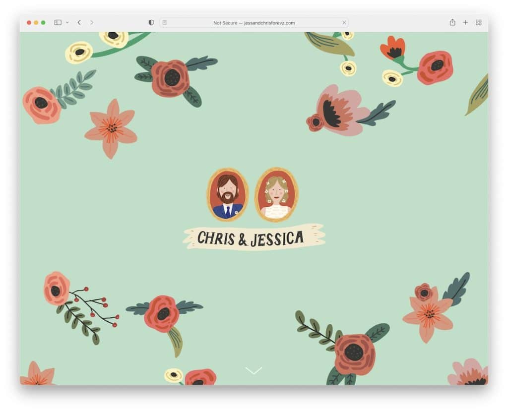 site de mariage jess et chris