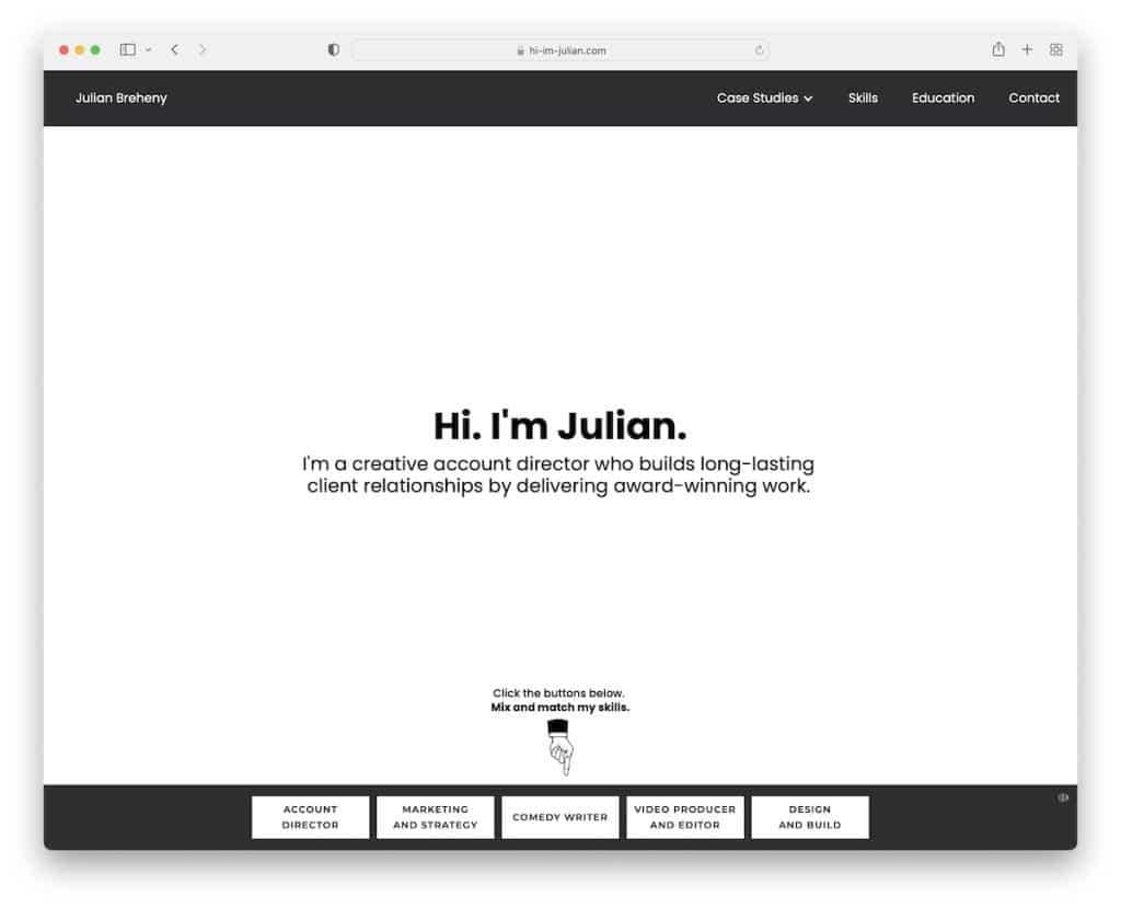 Site CV Julien Breheny