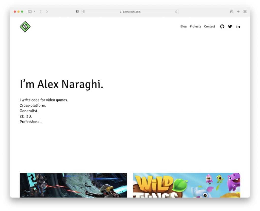 site de CV alex naraghi