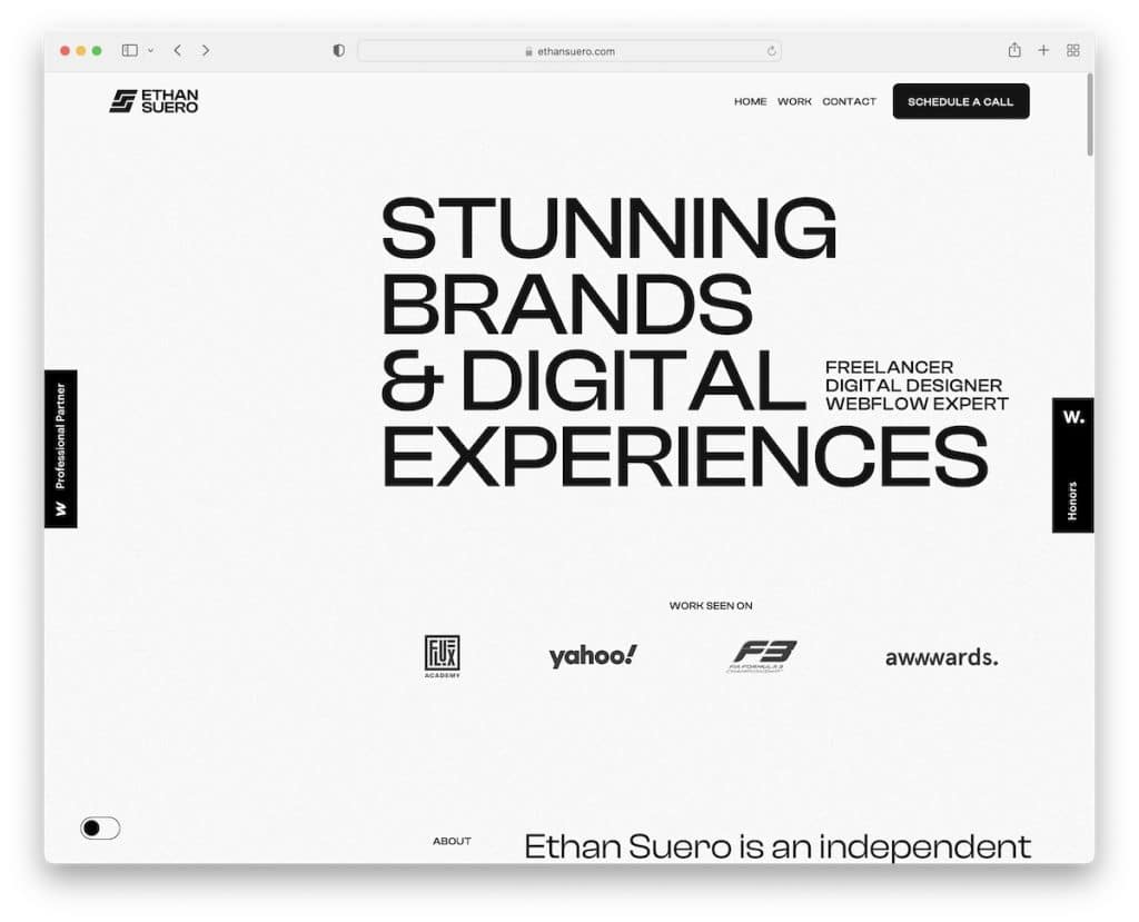 exemple de site Web propre ethan suero