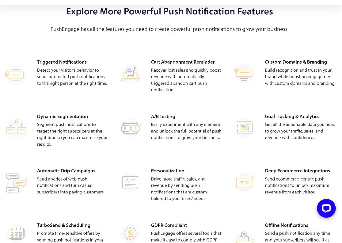 pushengage features