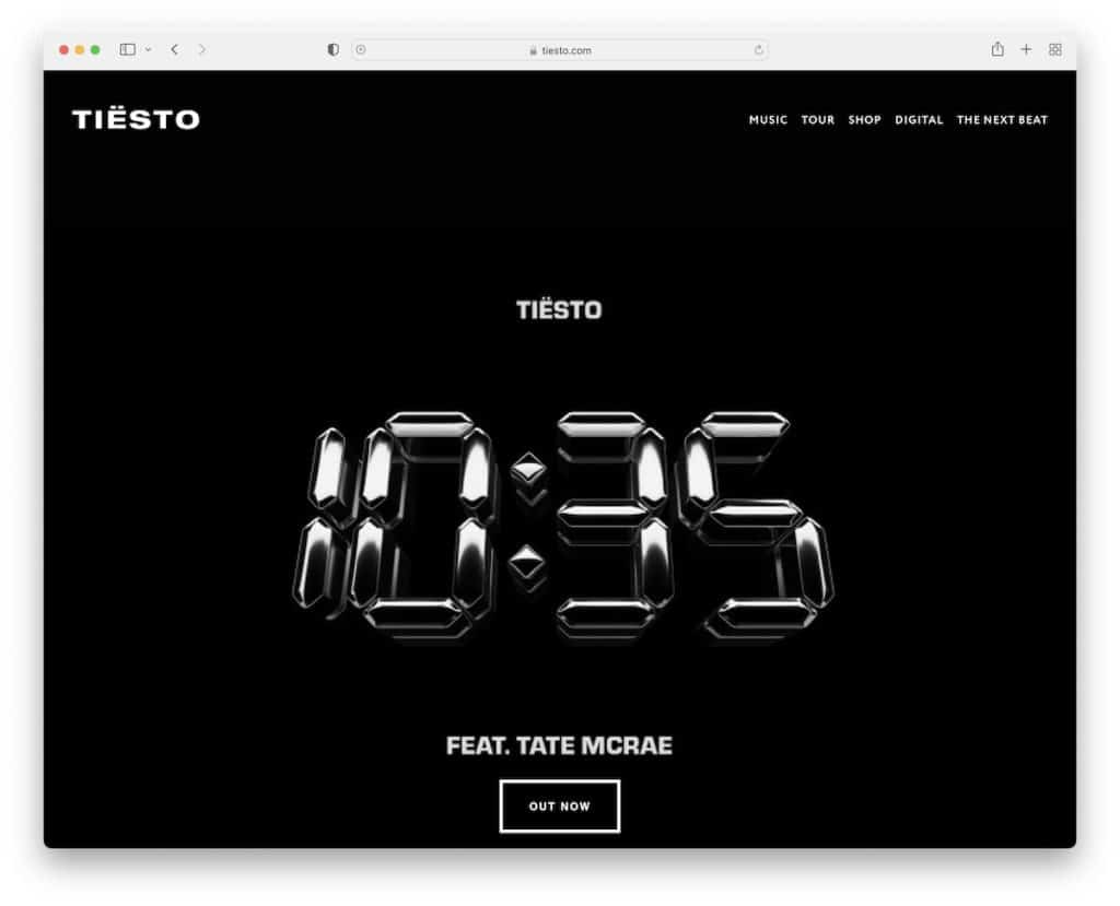 site web de tiesto dj