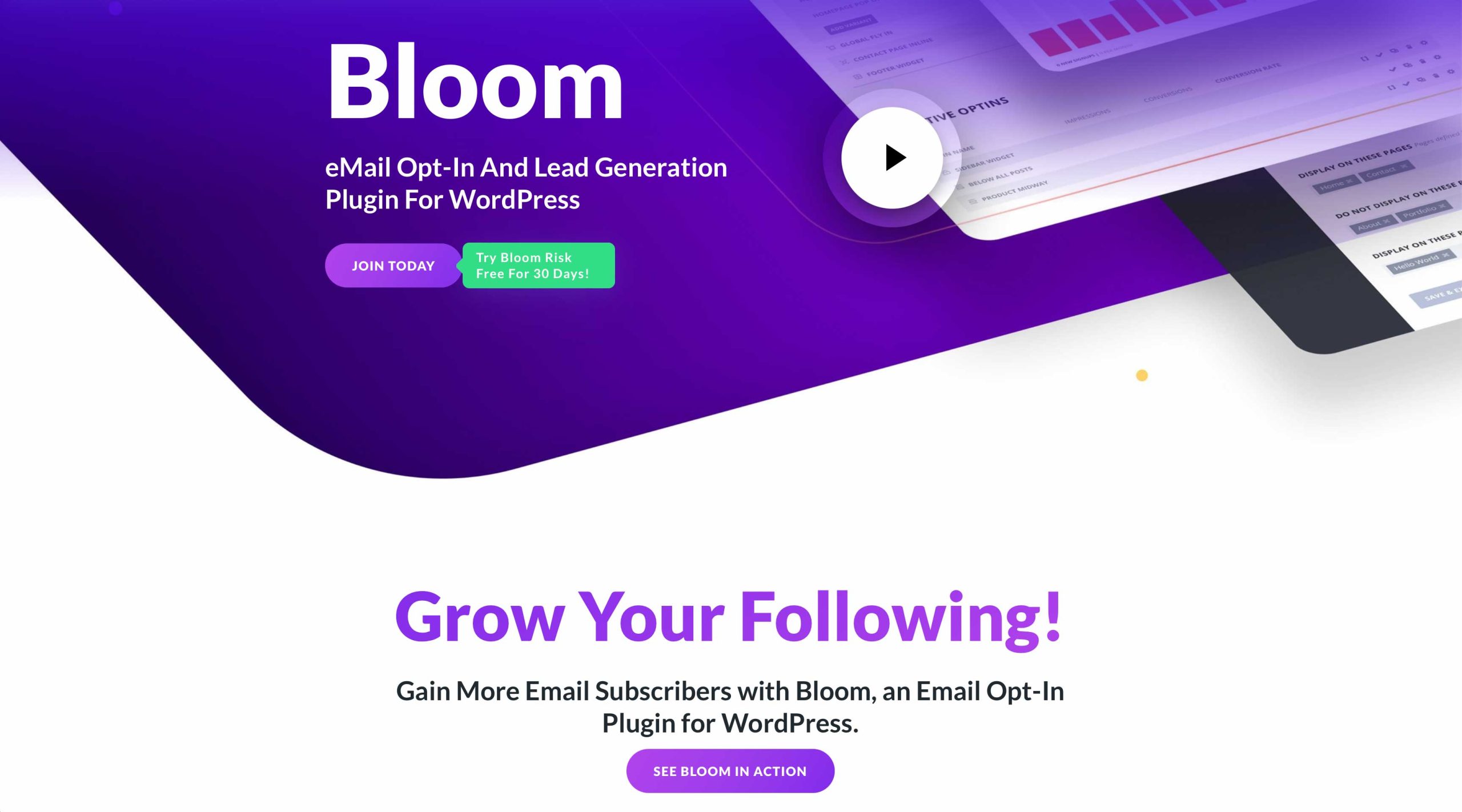 Plugin d'appel à l'action Bloom