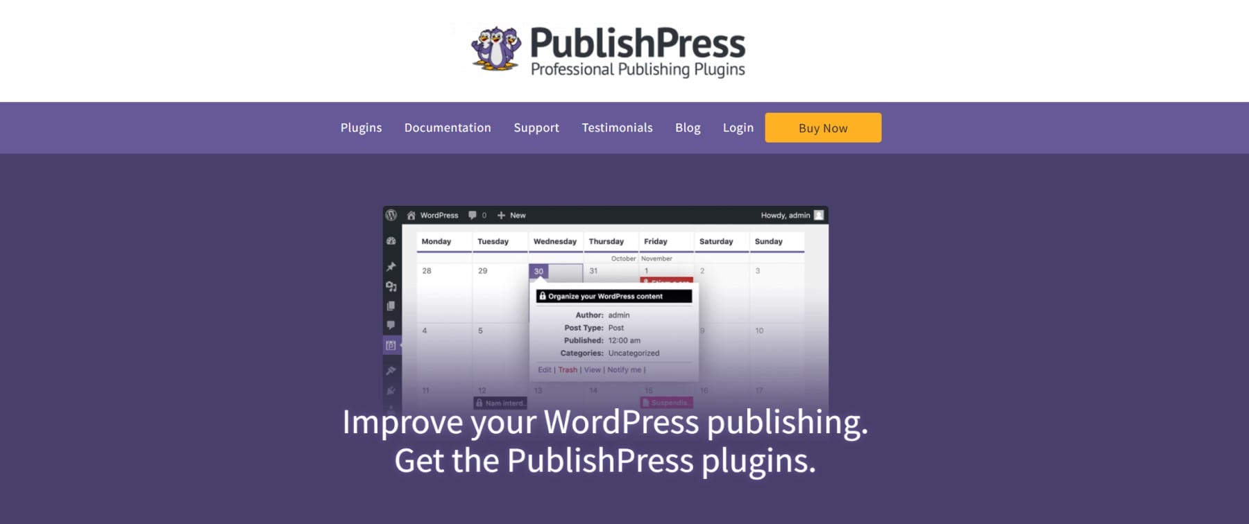 Plugin de calendrier éditorial PublishPress