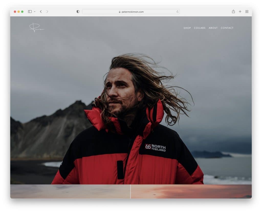 contoh situs web pribadi peter mckinnon