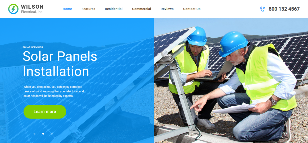  Wilson Electrical – Repair and Maintenance Services WordPress Theme 