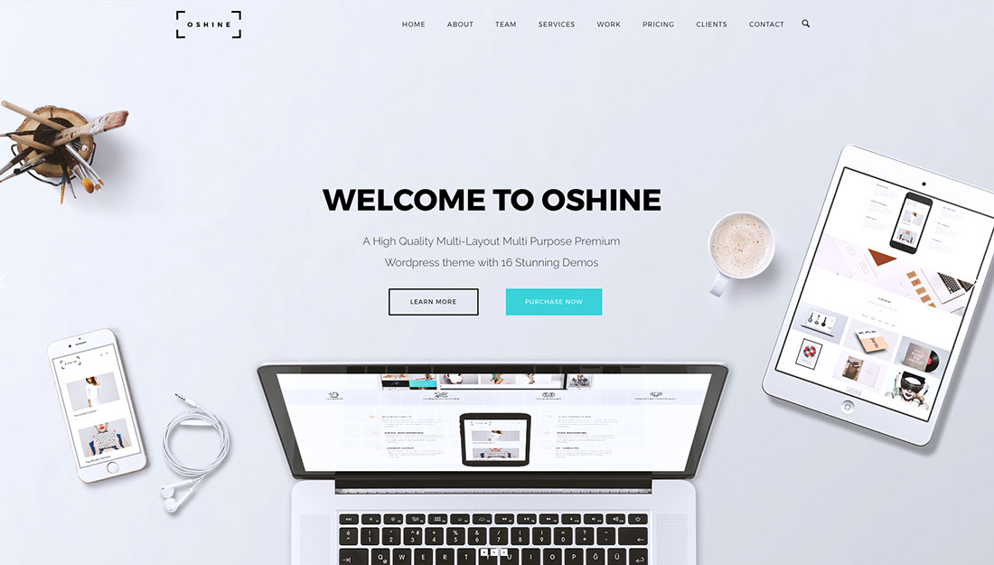 oshine portfolio wordpress theme