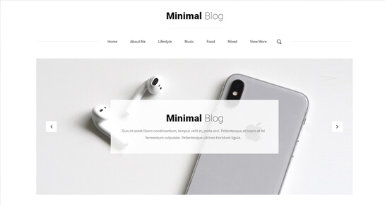 Minimalist blog wordpress teması