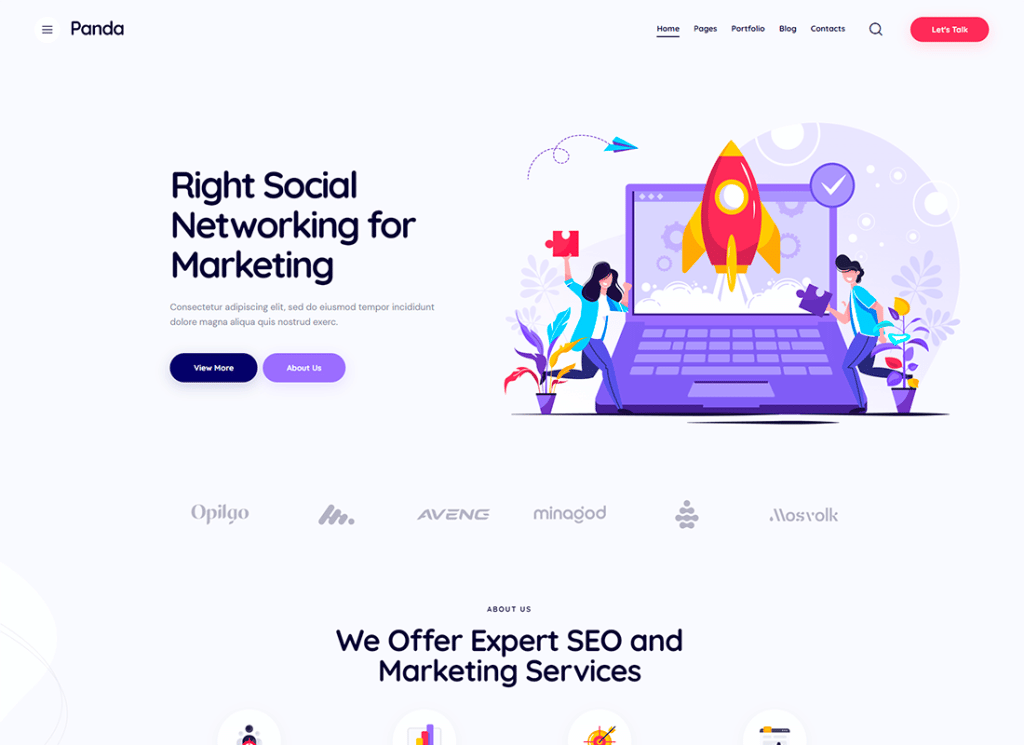 Panda - Creative Marketing Agency & SEO WordPress Theme