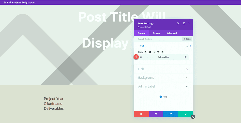 Divi Matching Portfólio e Corpo de Projetos Entregáveis