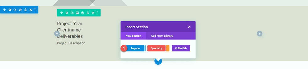 Divi Matching Portfólio e Projetos Seção Regular