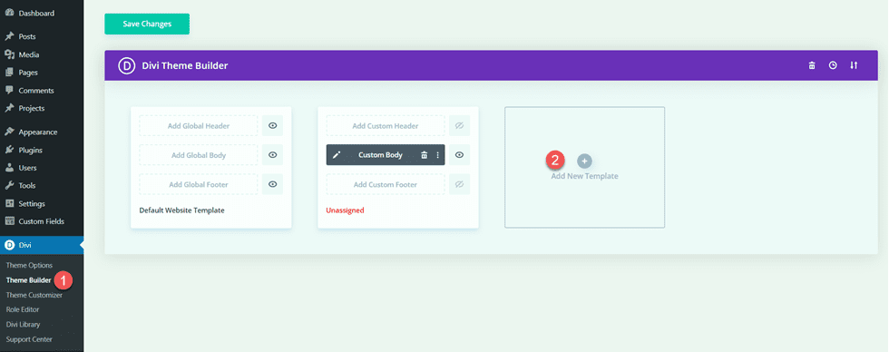 Divi Matching Portfolio e Projects Theme Builder