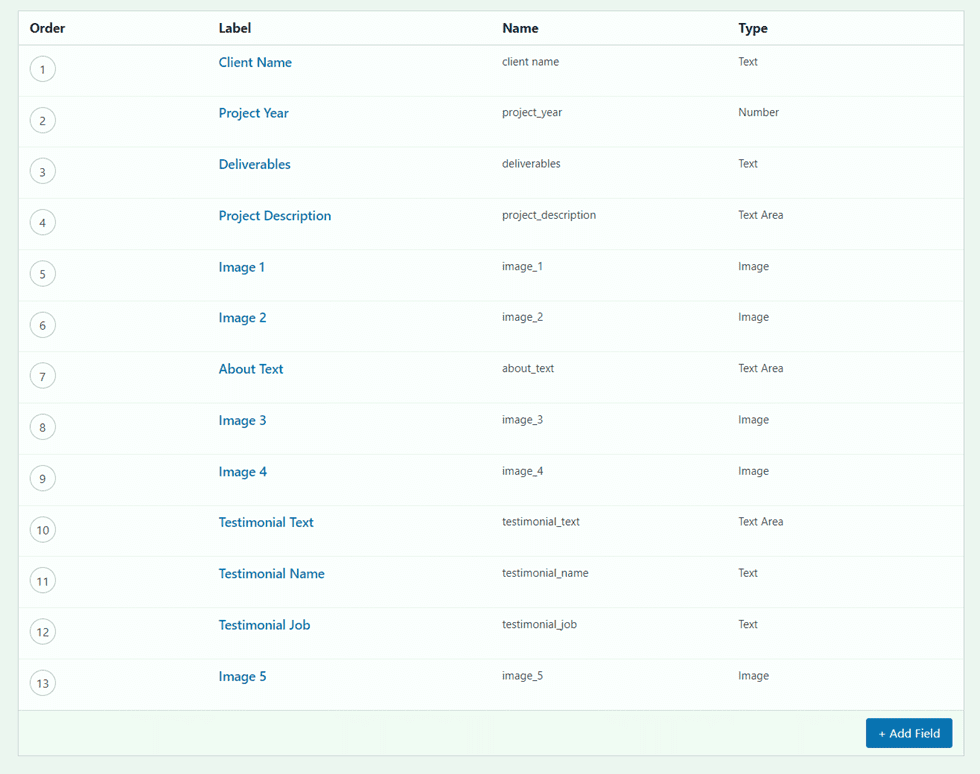 Divi Matching Portfólio e Projetos Todos os Campos