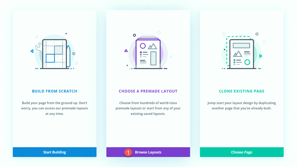 Portfólio de Correspondência Divi e Layout Pré-fabricado de Projetos