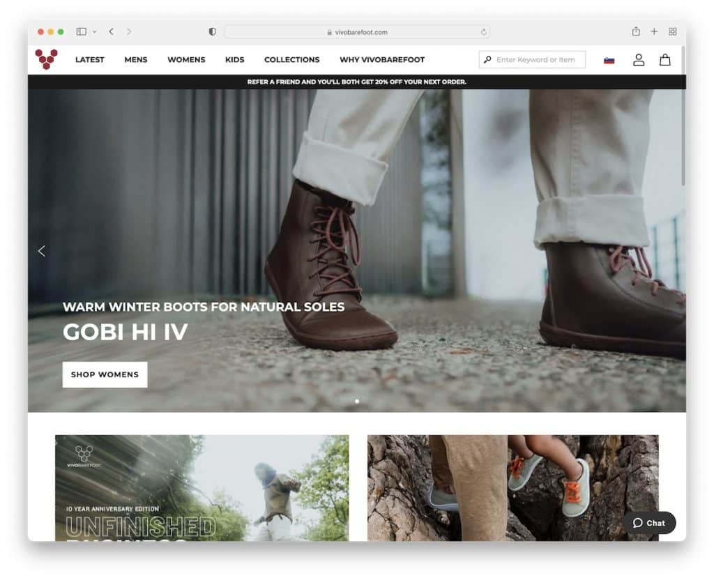 vivobarefoot magento web sitesi