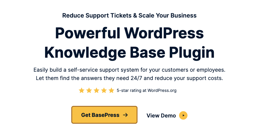 Plug-in de base de conhecimento WordPress BasePress