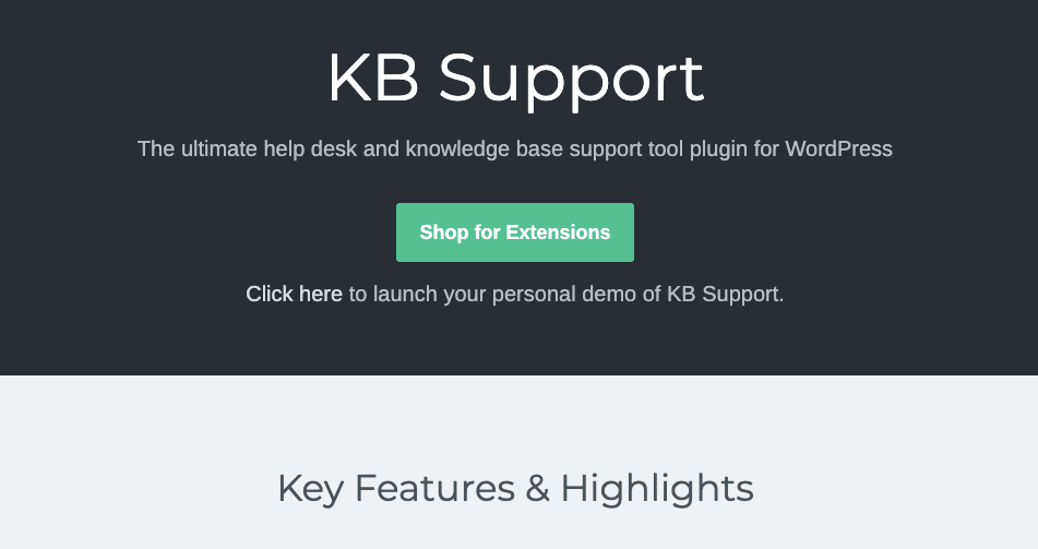 KB Support base de conhecimento plug-in de ferramenta de suporte para WordPress