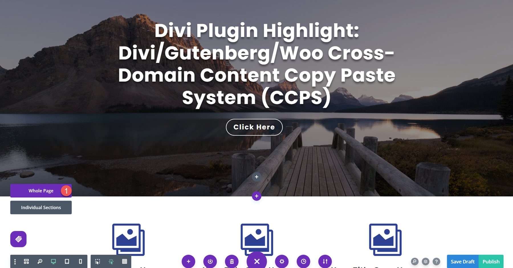 Divi Plugin Evidenzia Divi/Gutenberg/Woo Contenuto multidominio Copia incolla Sistema (CCPS) Visual Builder 2