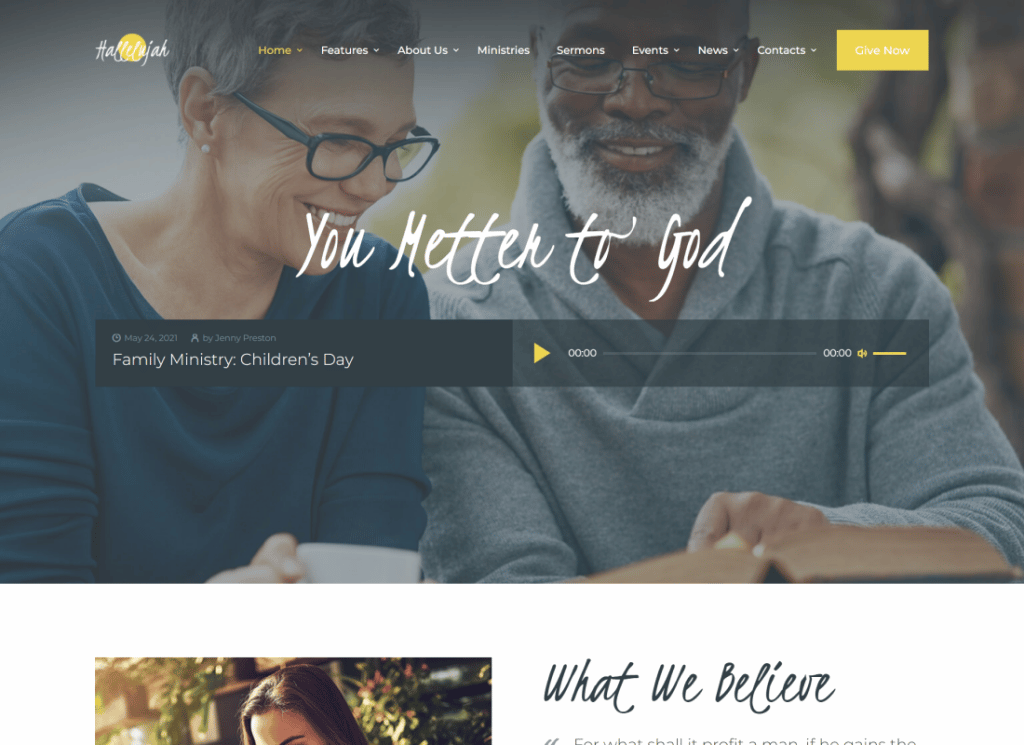 Alleluia - Tema WordPress Elementor Chiesa e religione