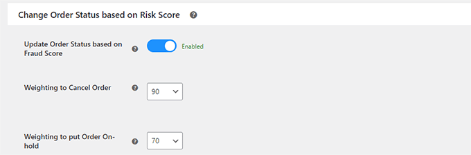 Change order status score