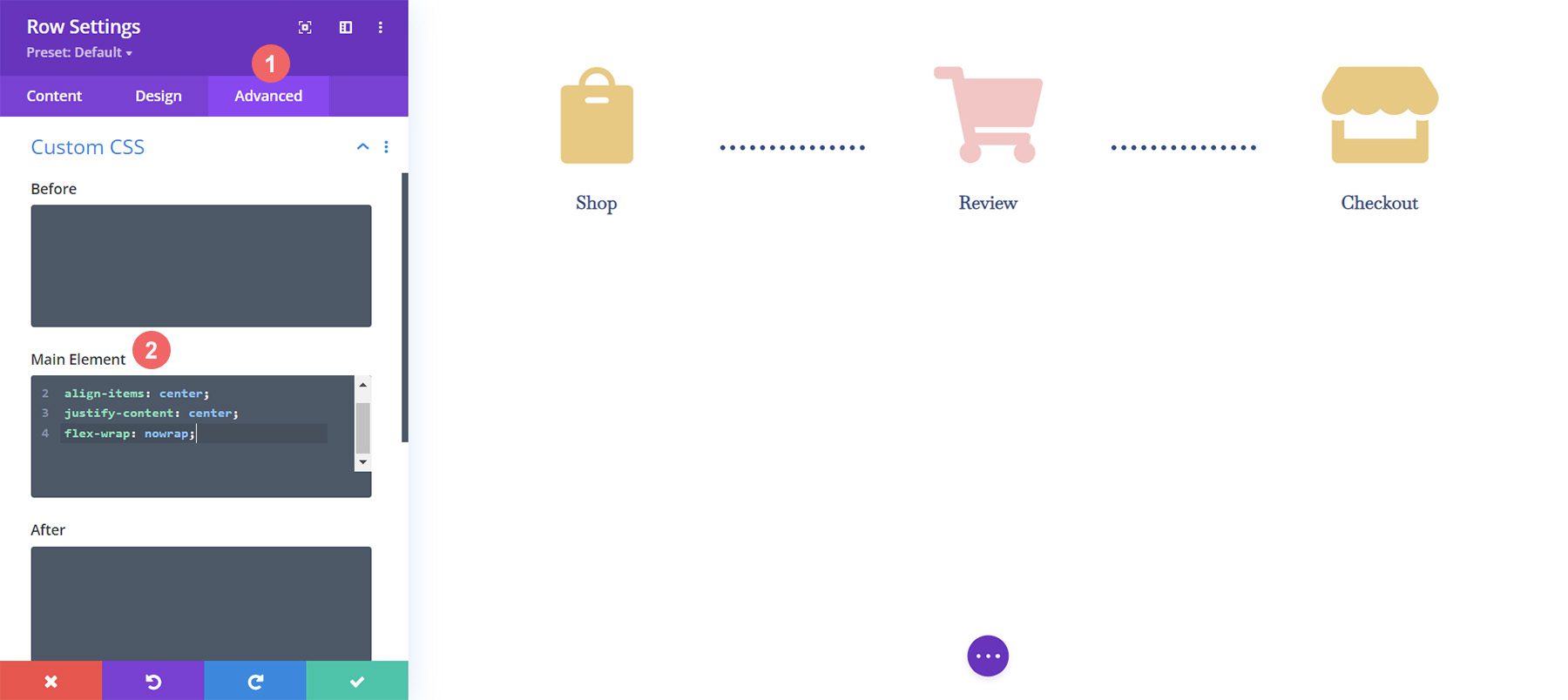 WooCommerce Cart Timeline-Zeile mit benutzerdefiniertem CSS