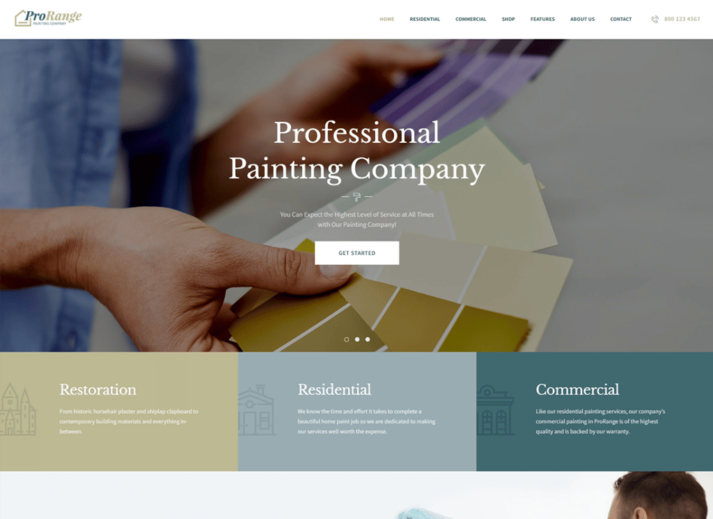 專業範圍 | Painting & Renovation Construction Company WordPress 主題