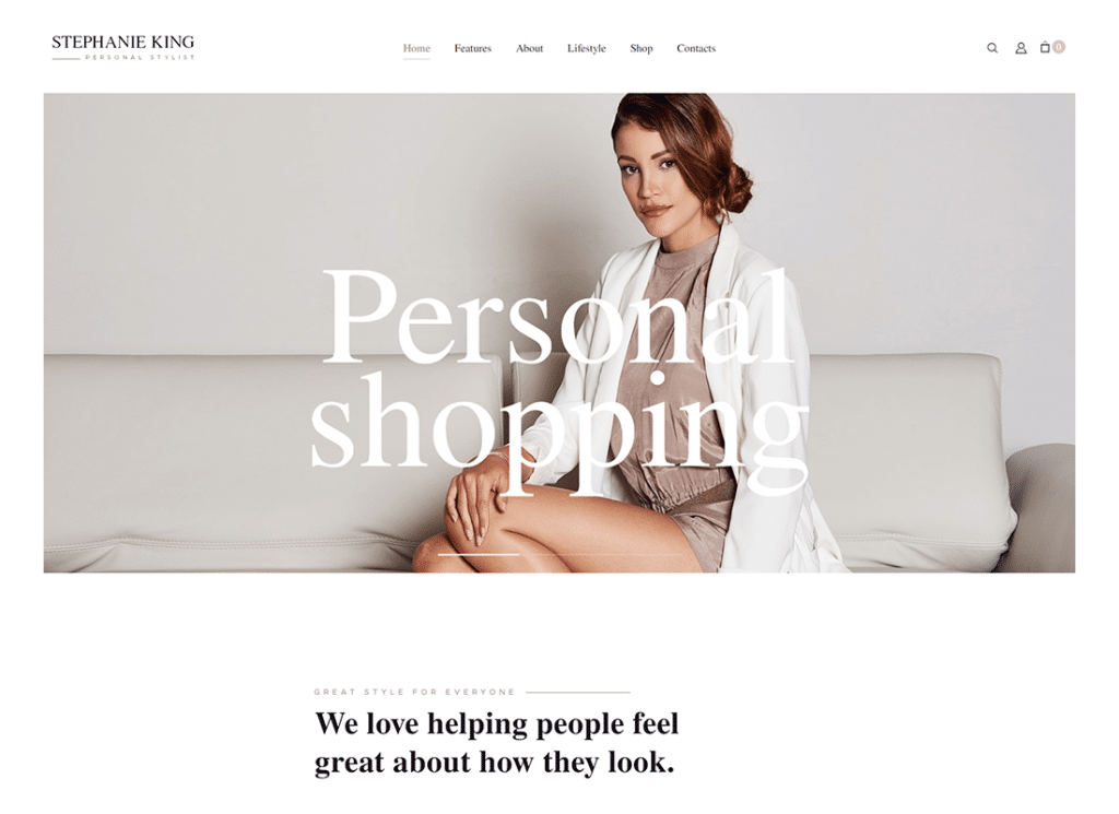 S.King | Thème WordPress pour styliste personnel et blogueur de mode