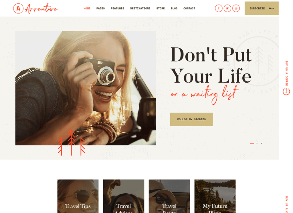 Avventure | Personal Travel & Lifestyle Blog Tema WordPress