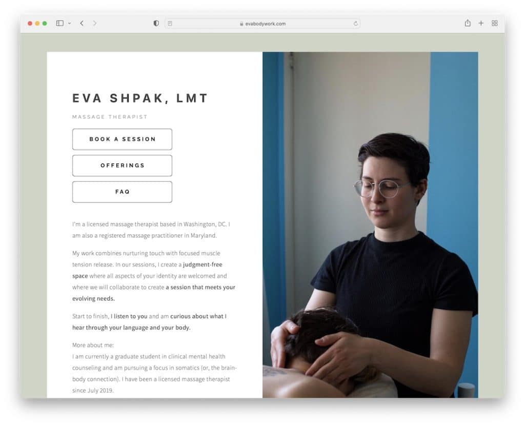 Eva Shpak Therapeuten-Website