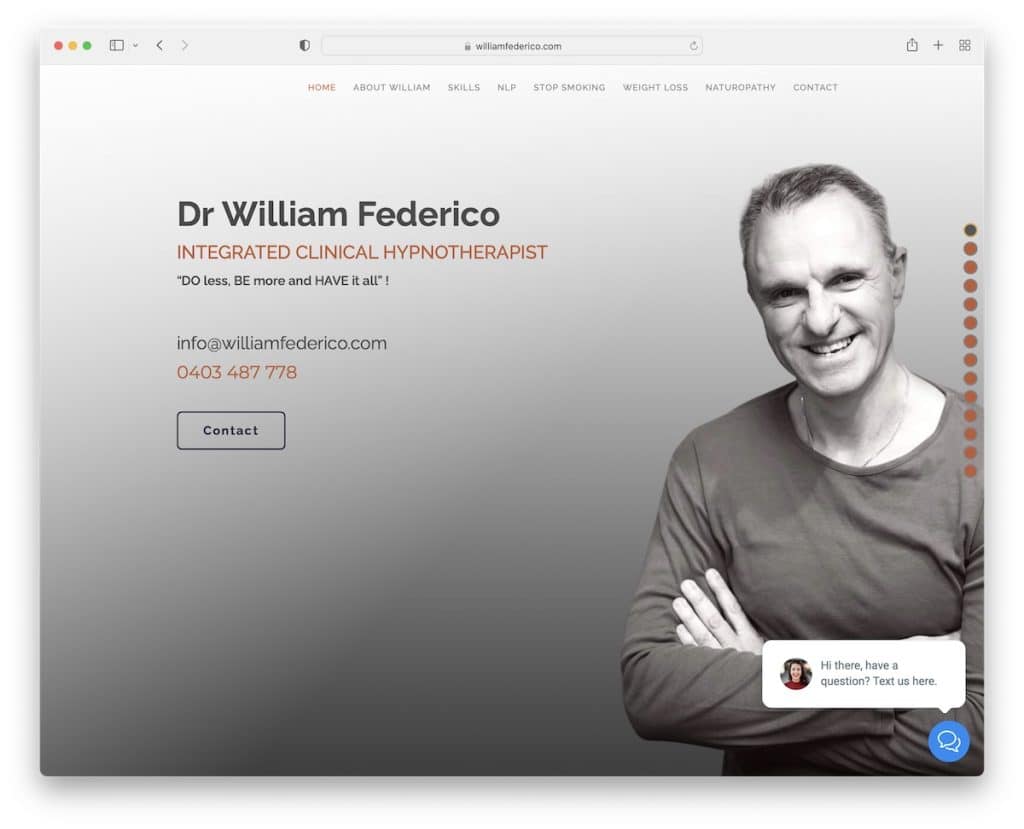 William federico terapeuta sito web