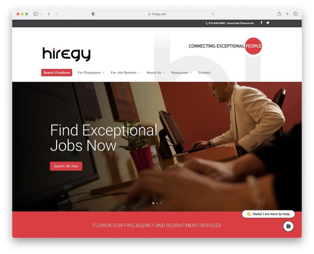 Hiregy Rekrutierungswebsite