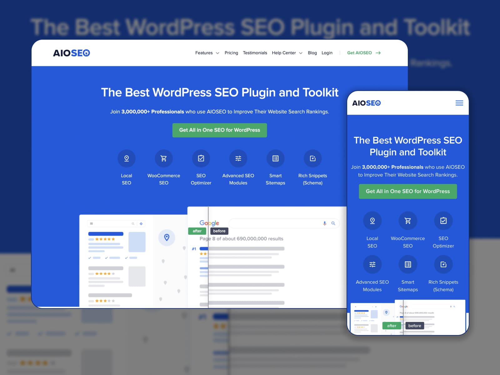 Complemento All In One SEO WordPress para la optimización de blogs.