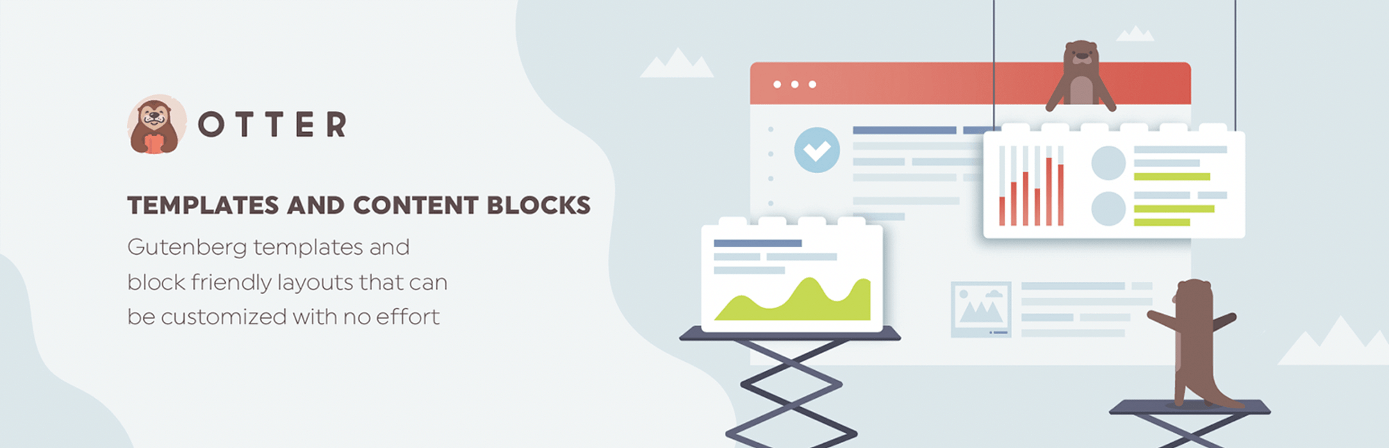 Los mejores complementos de testimonios de WordPress: banner Otter Blocks