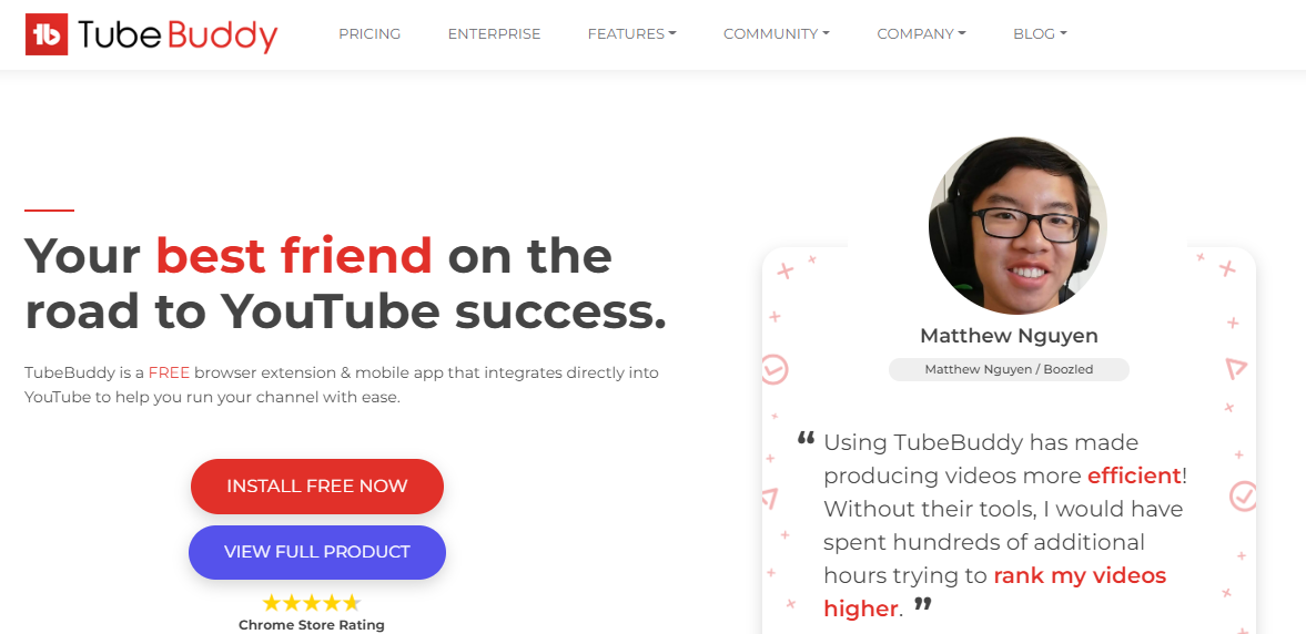 TubeBuddy- Seven YouTube Rank Tracker