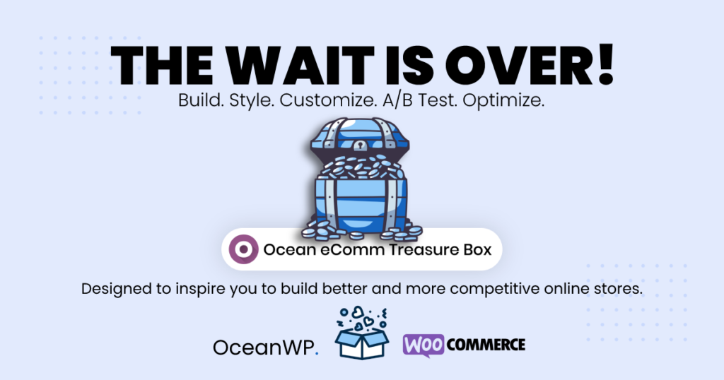 OceanWPs benutzerdefiniertes eCommerce-Website-Tool-Ankündigungsbanner für Ocean eComm Treasure Box Addon für WooCommerce