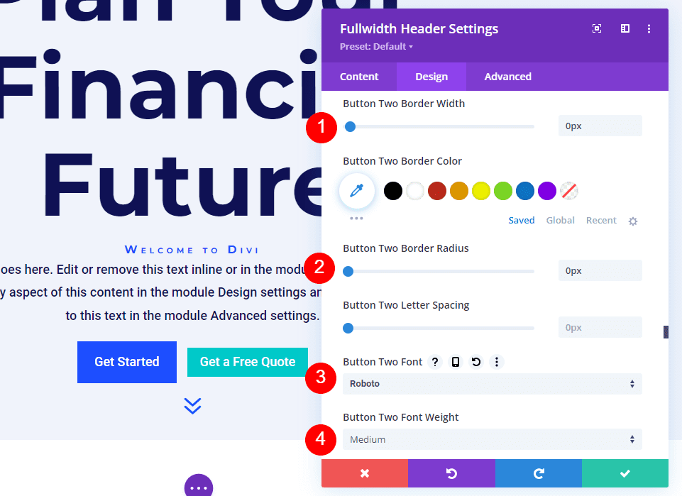 Survolez le bouton d'image d'arrière-plan deux