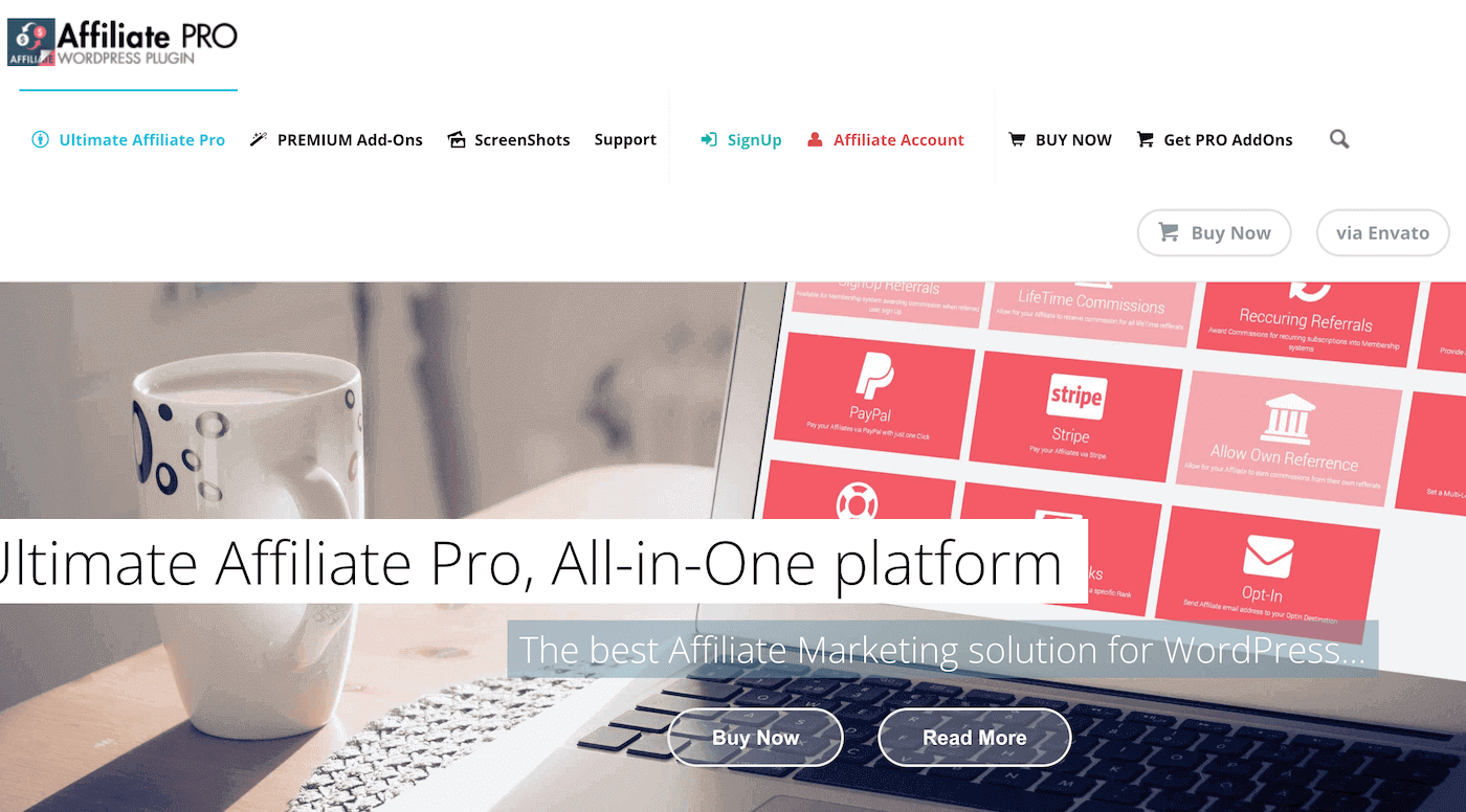 Ultimo plug-in Affiliate Pro