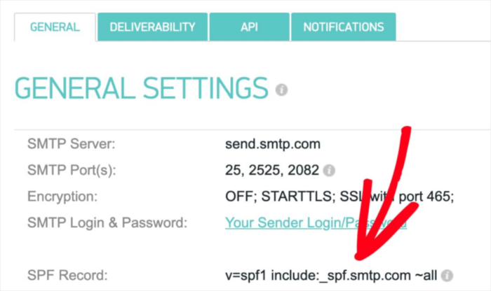 إعدادات SMTP SPF