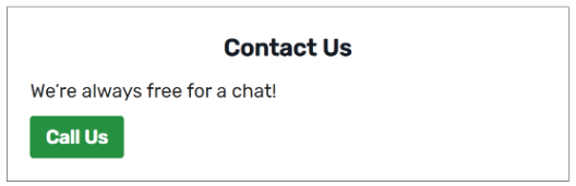 Un widget Contactez-nous avec un bouton vert Appelez-nous