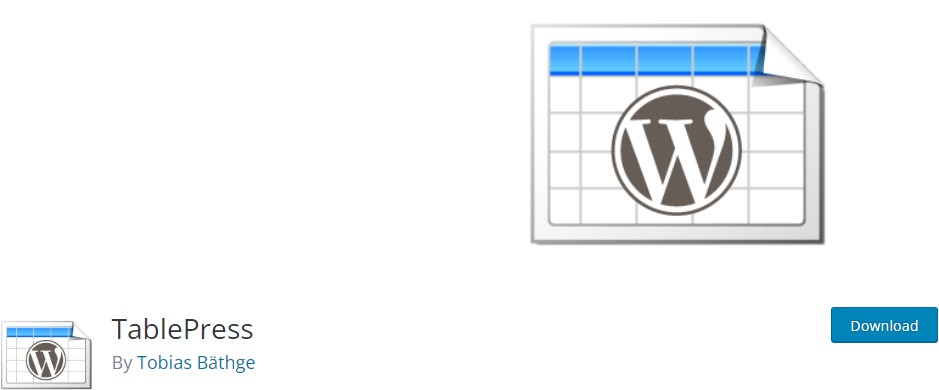 TablePress – bezpłatna wtyczka WordPress