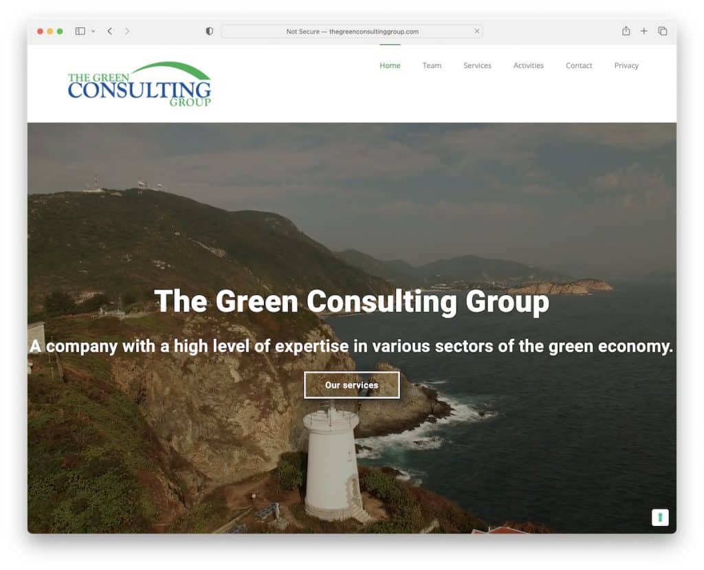 il sito web del gruppo di consulenza verde