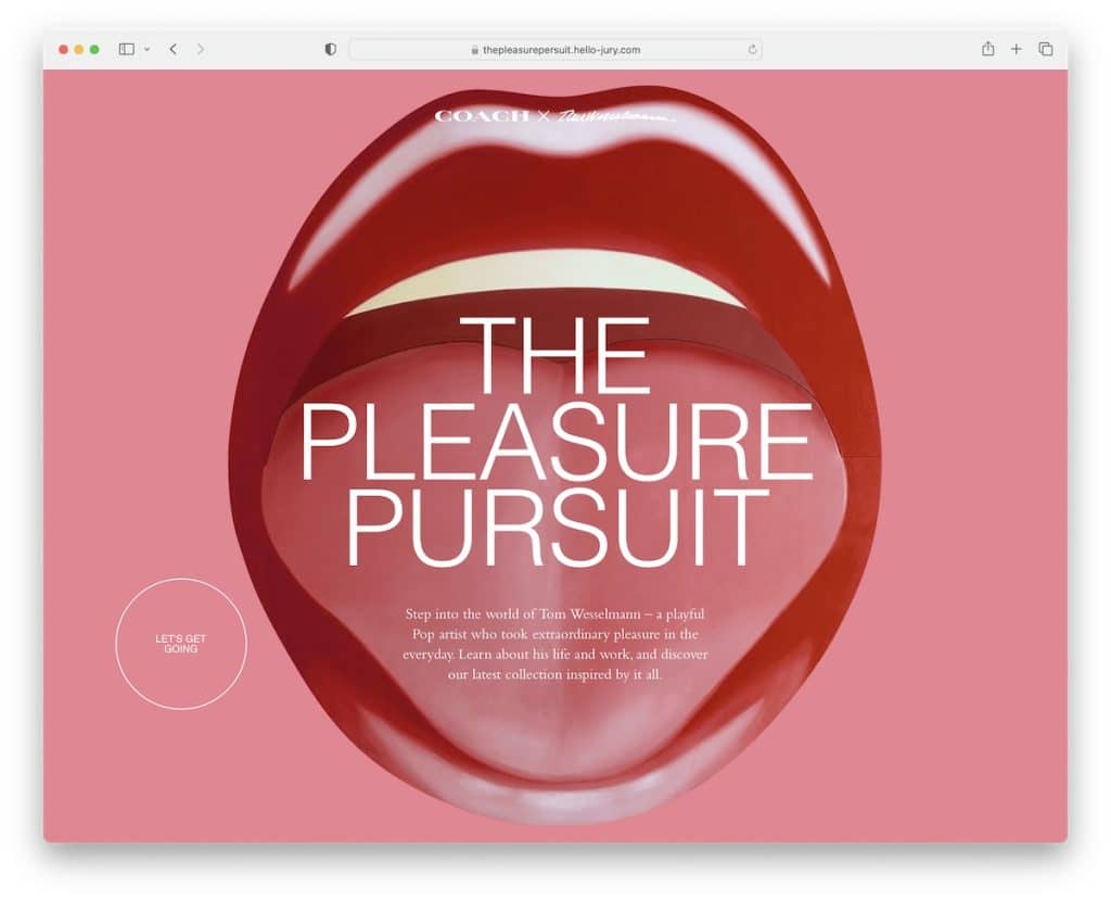 die Pleasure Pursuit Node js-Website