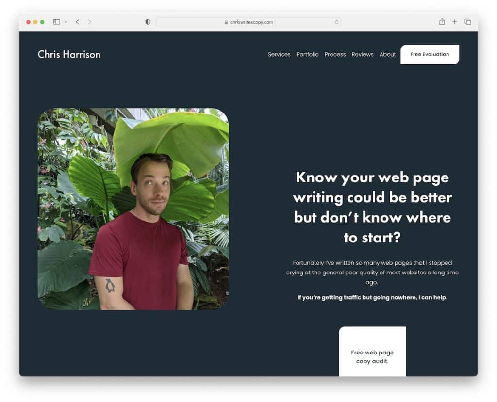 situs web copywriter chris harison