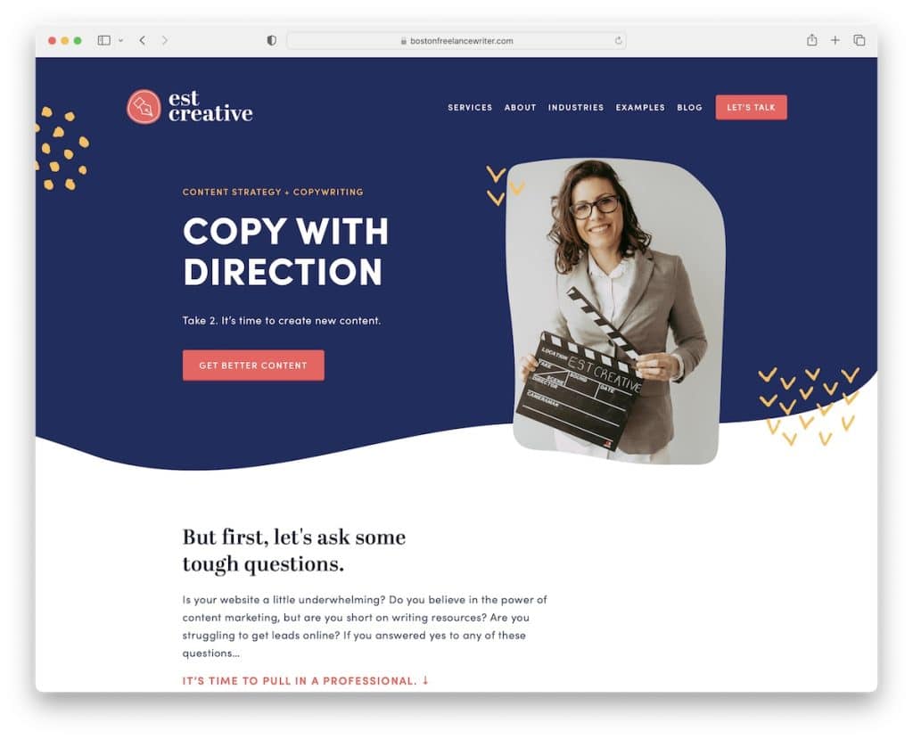 est sito web di copywriter creativi